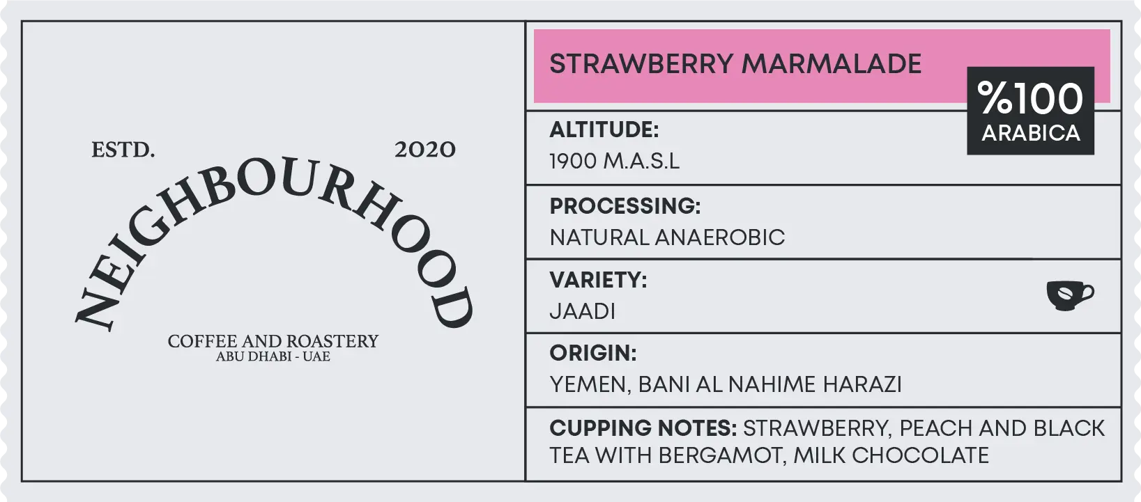 Yemen Strawberry Marmalade Neighbourhood Roastery