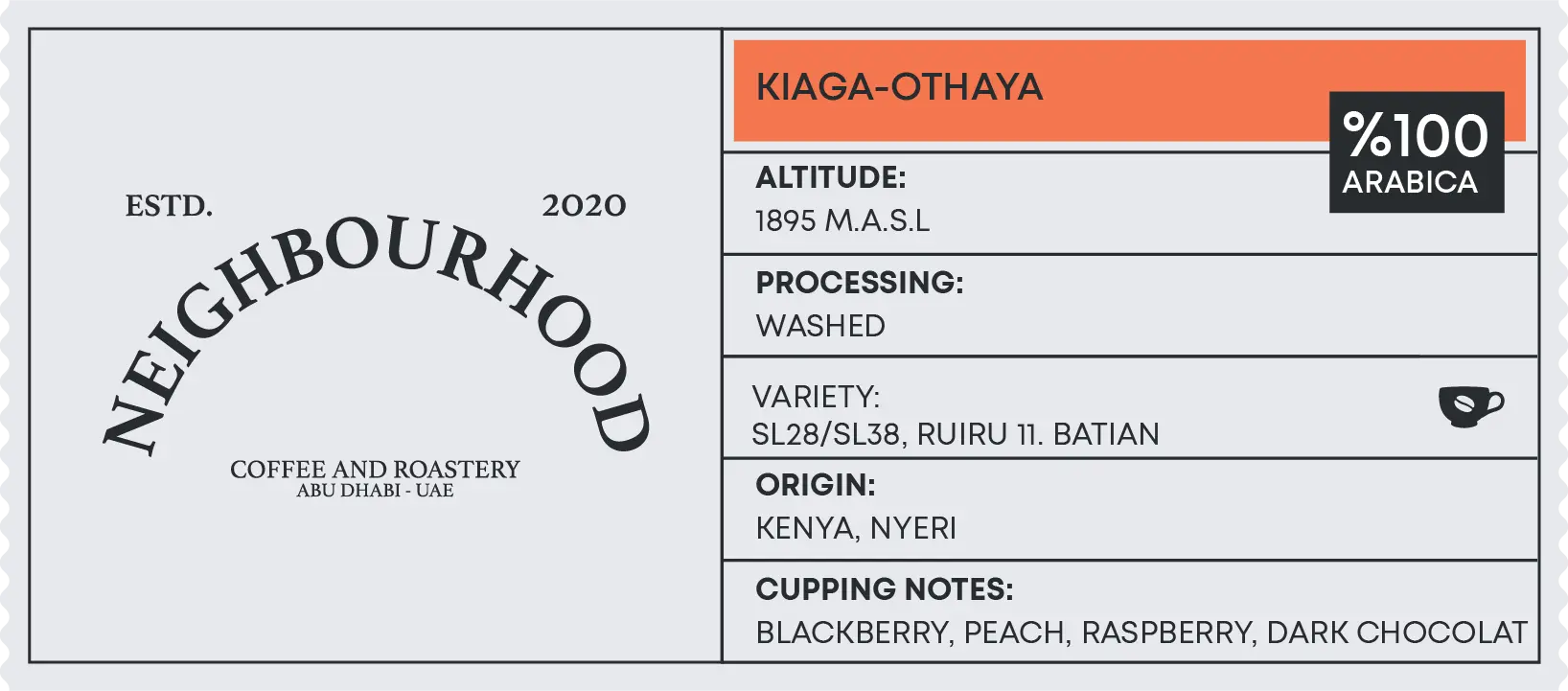 Kenya Kiaga Othaya Neighbourhood Roastery